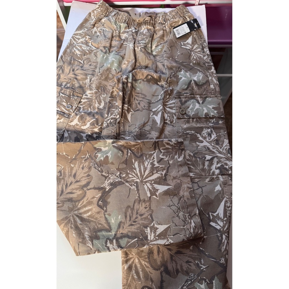 Original Use Baggy Utility Cargo Pants Brown Leaf Camo Mens Small NWT